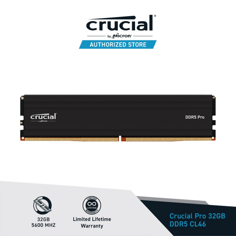 CRUCIAL DDR5 5600 8GB - UDIMM MEMORY RAM PC